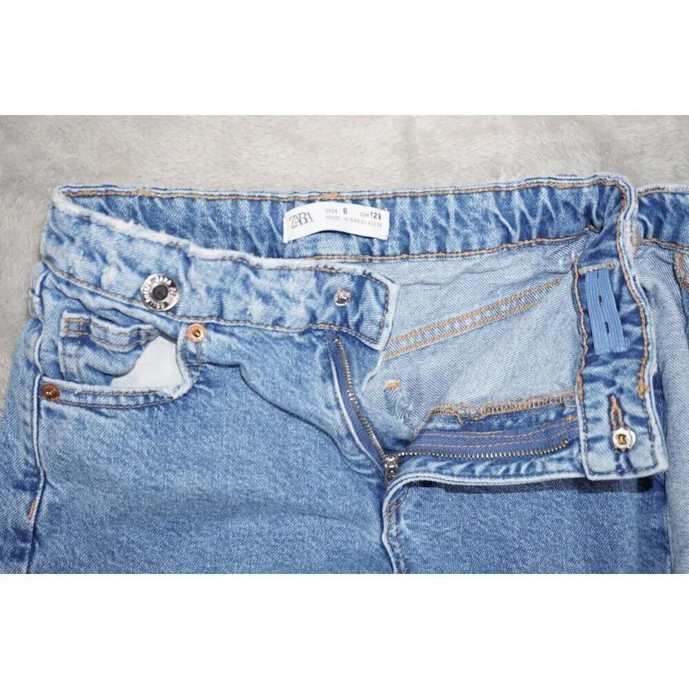 ZARA Kids Girls Denim Skort Skirt Waist size 8